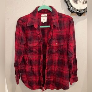 🍁Sm American eagle plaid long sleeve🍁